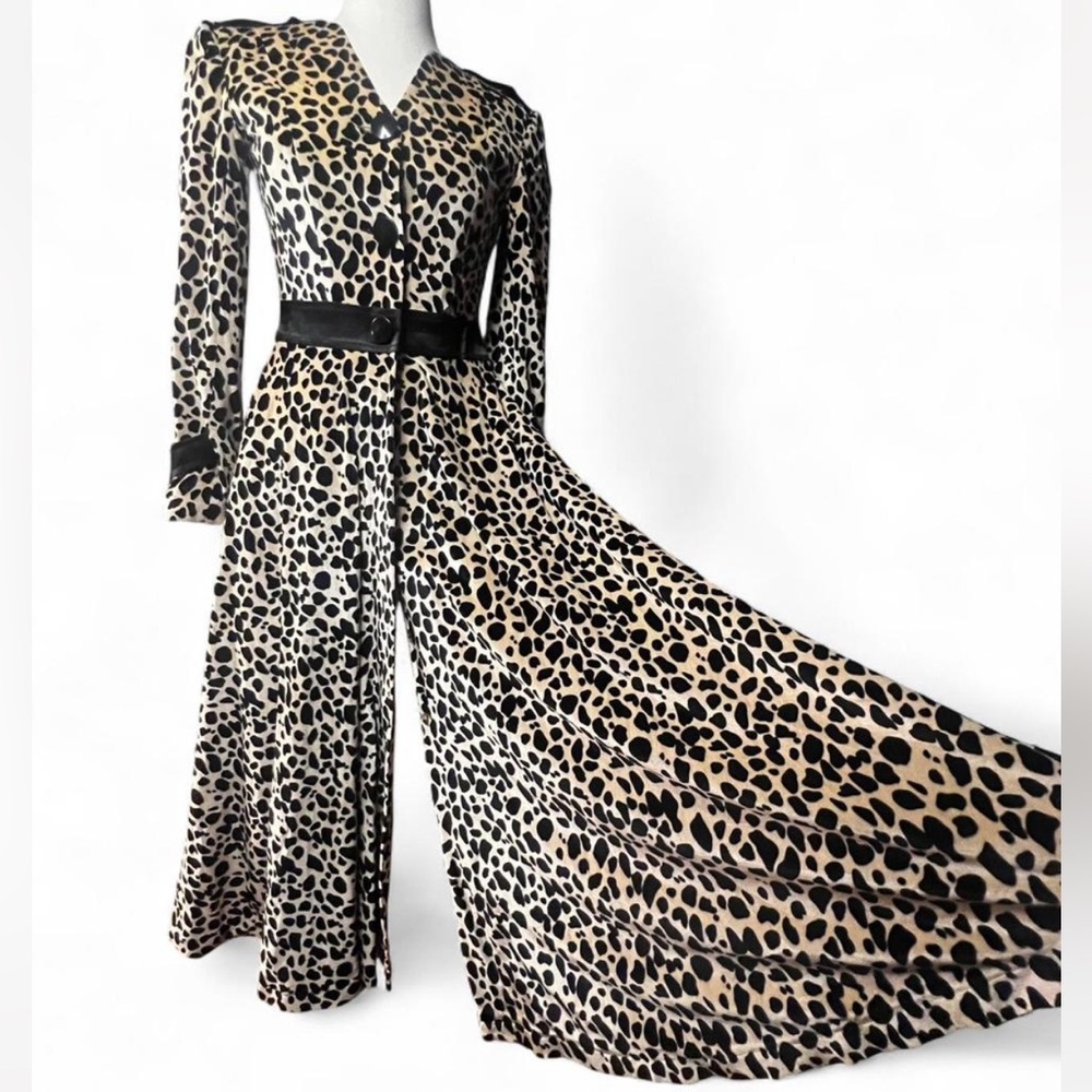 Leopard Print Long Sleeve Dress